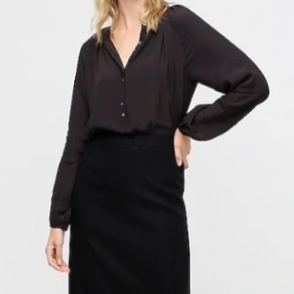 J Crew Drapey Popover Long Sleeves